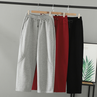 胖mm冬装 新款 加绒长裤 女加厚镰刀裤 子 大码 200斤盐系加大号裤 女装