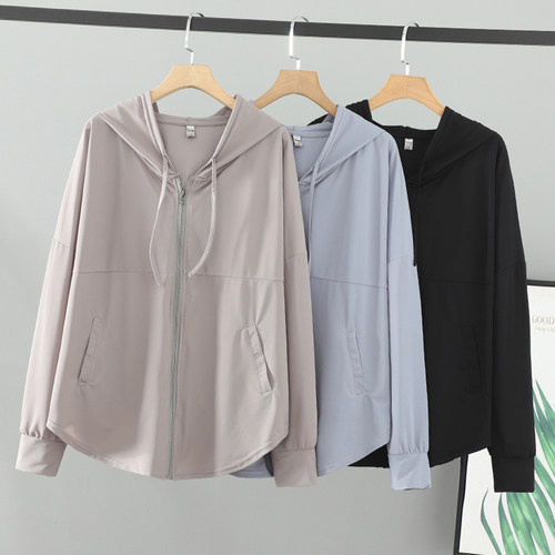 长袖连帽薄外套胖mm夏装2024大码