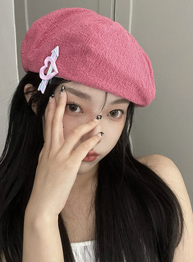 贝雷帽休闲韩版女春夏亮色