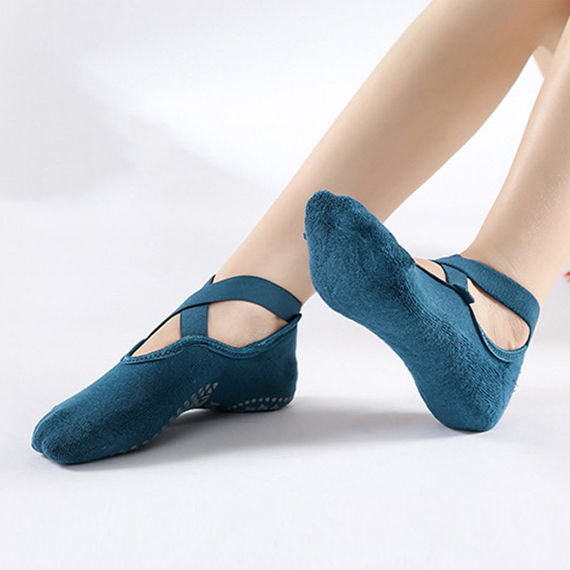 外贸热卖交叉绑带毛圈瑜伽袜 点胶圆头透气地板袜 瑜伽运动袜,女士内衣/男士内衣/家居服,短袜,淘宝优惠券,粉丝福利购,淘宝优惠卷