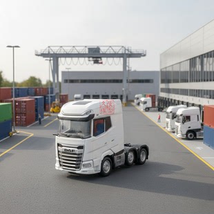 久安铁道汽车模型1:87Herpa 318990 DAF XG+ 三轴牵引车