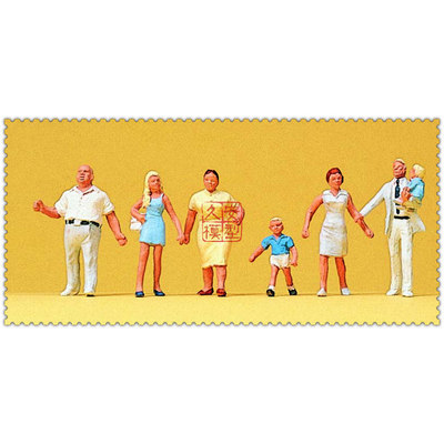 仿真人物 微缩小人 1:87 PREISER 10284 克劳斯一家饭后去散步