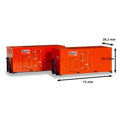 herpa成品拖车配件20尺集装箱2个