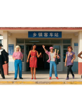 仿真人物 微缩小人 1:87 PREISER 10785 T台在心中 处处是秀场