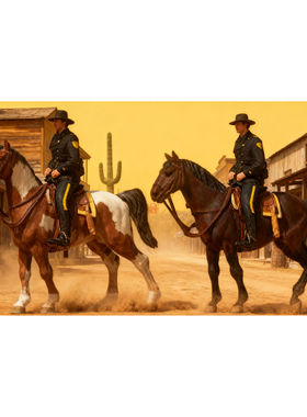 久安铁道 仿真人物 微缩小人 1:87 PREISER 10397 美国骑警