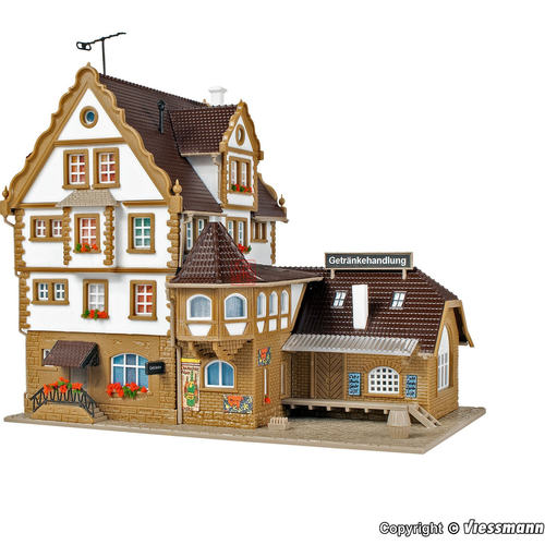 久安铁道沙盘建筑模型1:160N比例VOLLMER 47687村口的小吃甜品店