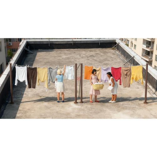 久安铁道 仿真人物 微缩小人 1:87 PREISER 10741 妈妈们晾衣服