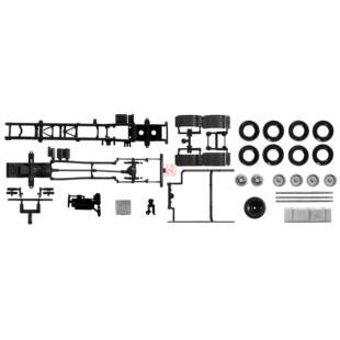 Herpa拼装卡车 1:87 083966 MAN Euro6 三轴底盘 含2套