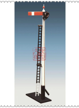 PECO沙盘场景建筑模型 460 铁路老式摇臂信号灯 红色标