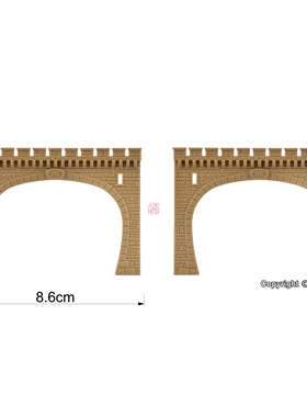 久安铁道沙盘建筑模型1:160N比例Vollmer47812双线隧道口 2片
