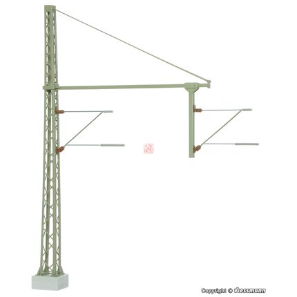 久安铁道 1:87HO模型场景 VIESSMANN 4160 接触网支柱 双线悬臂