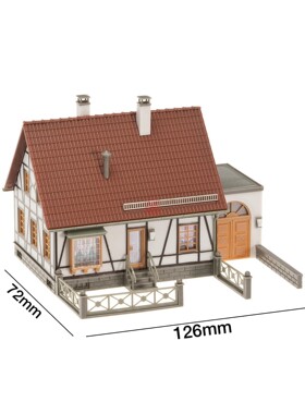 久安铁道沙盘建筑模型1:87HO FALLER 130215  半木结构农村住宅