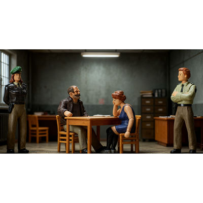 久安铁道 仿真微缩小人 1:87 PREISER 10604 坦白交代 抗拒从严