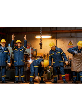 微缩小人 1:87 PREISER 10433 德国联邦技术救援署THW 1999制服