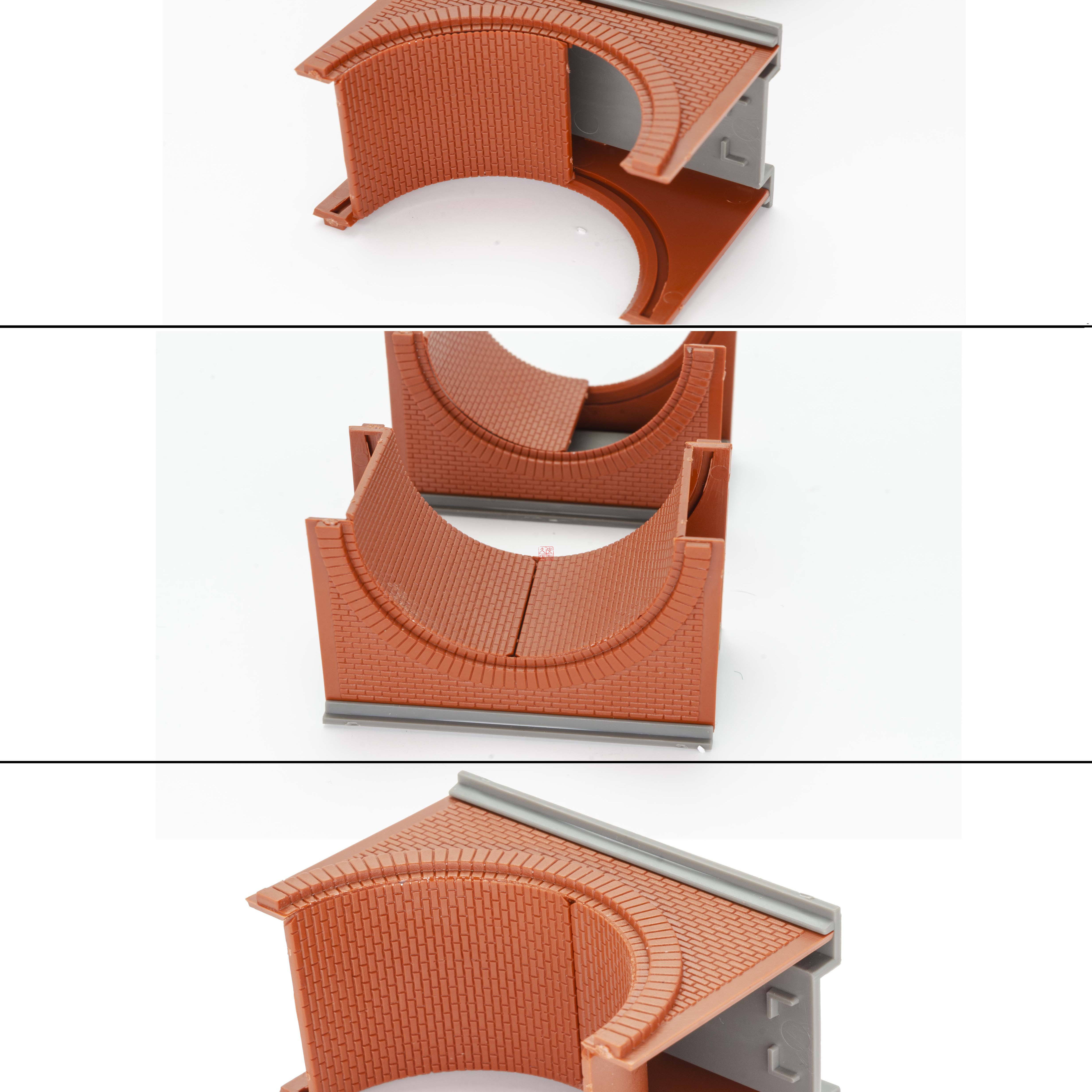 久安铁道 沙盘建筑模型 1:160N比例 VOLLMER 47313 红砖三拱桥