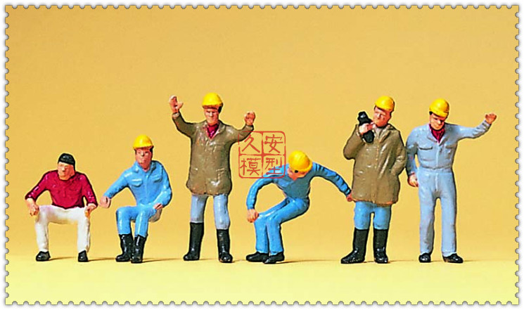 久安铁道 仿真人物 微缩小人 1:87 PREISER 10037 吊车司机和指挥