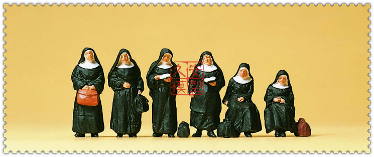 久安铁道 仿真人物 微缩小人 1:87 PREISER 10402 修女们