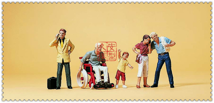 久安铁道 仿真人物 微缩小人 1:87 PREISER 10469 接电话的路人