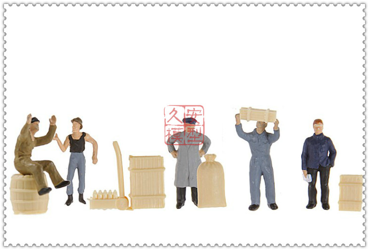 久安铁道 仿真人物 微缩小人 1:87 PREISER 14147 货场的搬运工