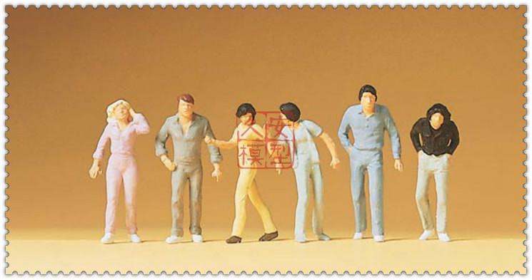 久安铁道 仿真人物 微缩小人 1:87 PREISER 14001 正在行走的旅客