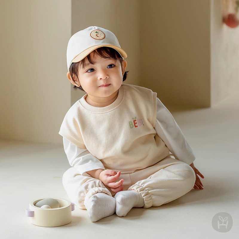 韩国进口男女婴儿套装春装婴幼儿卫衣裤子三件套宝宝婴儿服春秋季