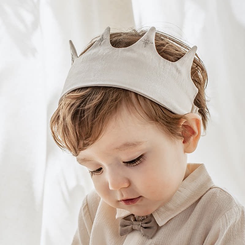 韩国进口男宝宝周岁生日宴皇冠发带发饰婴儿百天影楼拍照摄影头饰