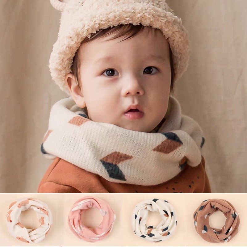 韩国宝宝围巾防风保暖秋冬婴儿脖套1-3岁儿童婴幼儿男童女童围脖