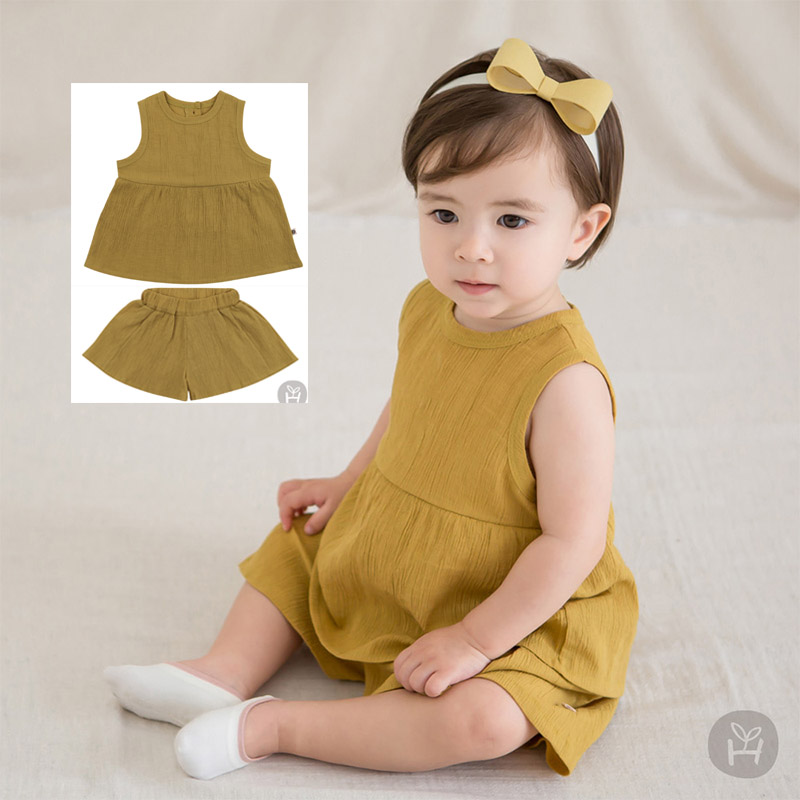 韩国进口代购女童套装夏婴幼儿连衣裙裤女宝宝公主裙裤公主婴儿服