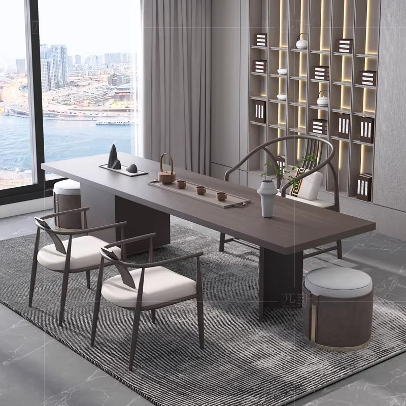 2026新款新中式北美黑胡桃木白蜡木茶桌椅组合禅意简约现代办公室,住宅家具,家用茶台/茶桌,淘宝优惠券,粉丝福利购,淘宝优惠卷