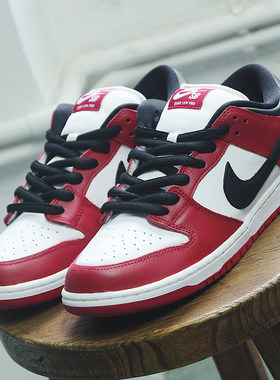 NIKE耐克 Dunk SB Pro 芝加哥红白低帮男女休闲板鞋BQ6817-600