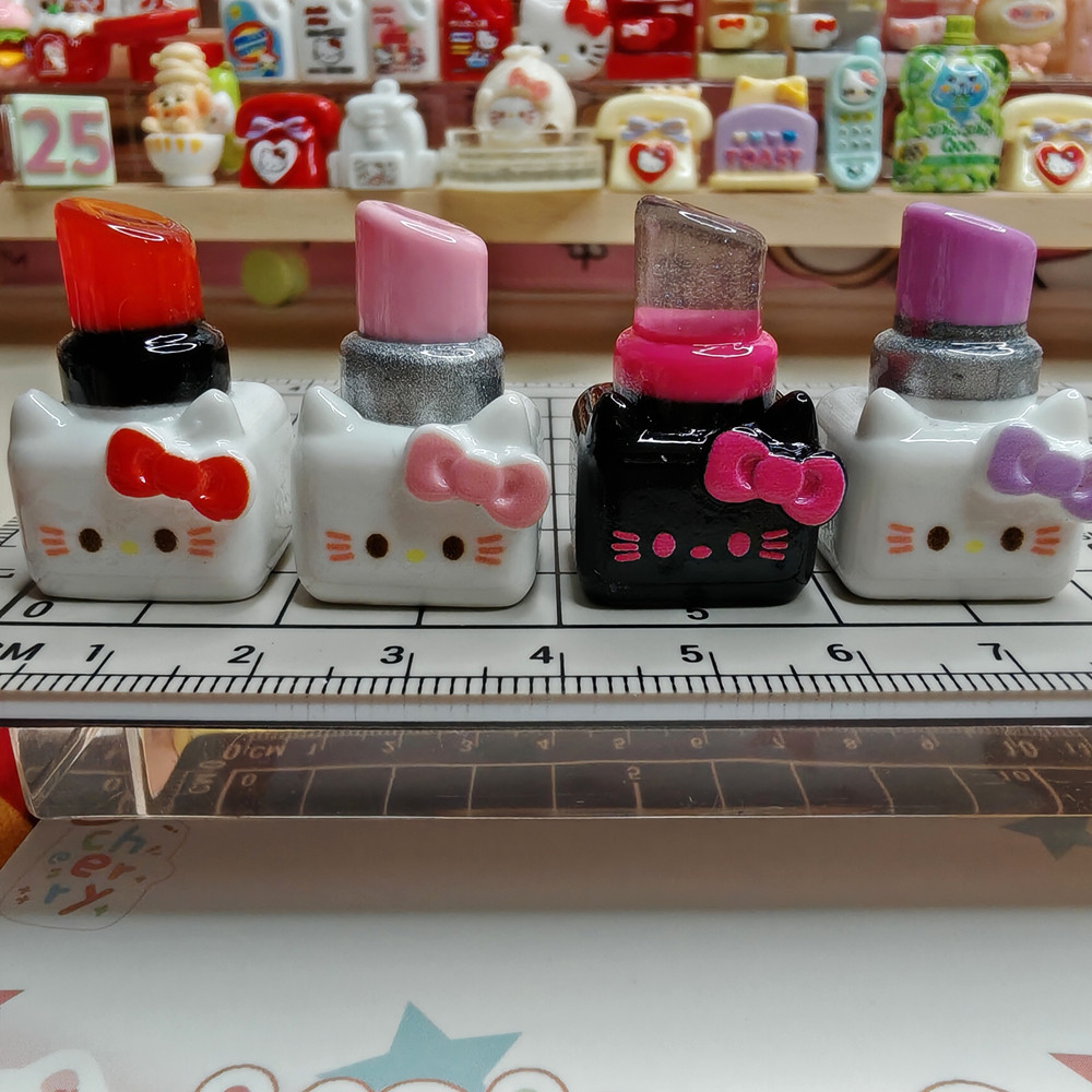 微缩kitty口红梳/镜子过家家玩具