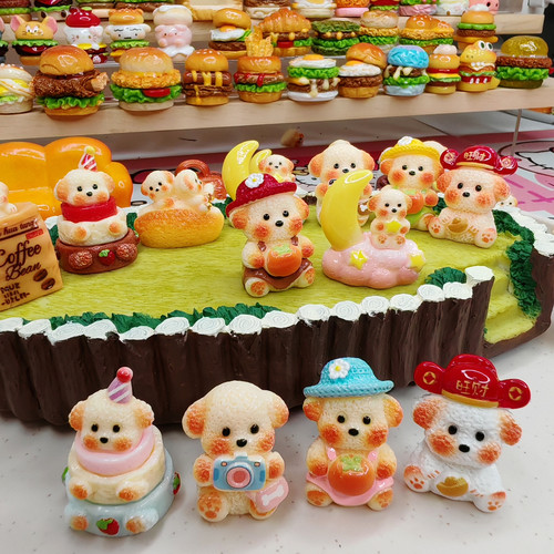 棉花糖小狗系列奶油胶diy树脂