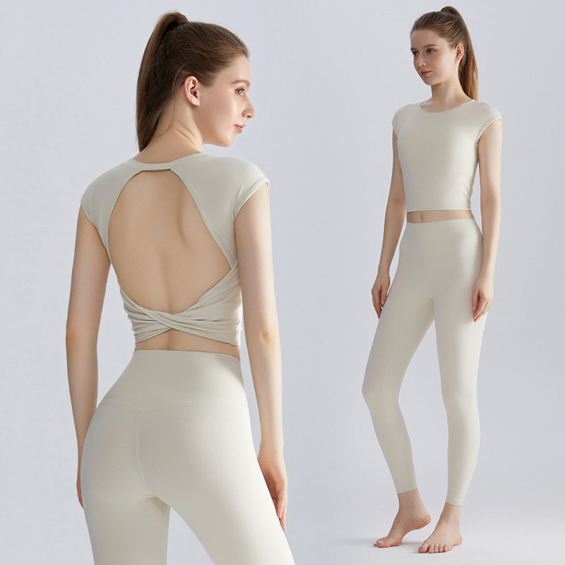 秋冬跑步运动内衣服套装长款带胸垫健身背心高腰提臀运动长裤套装