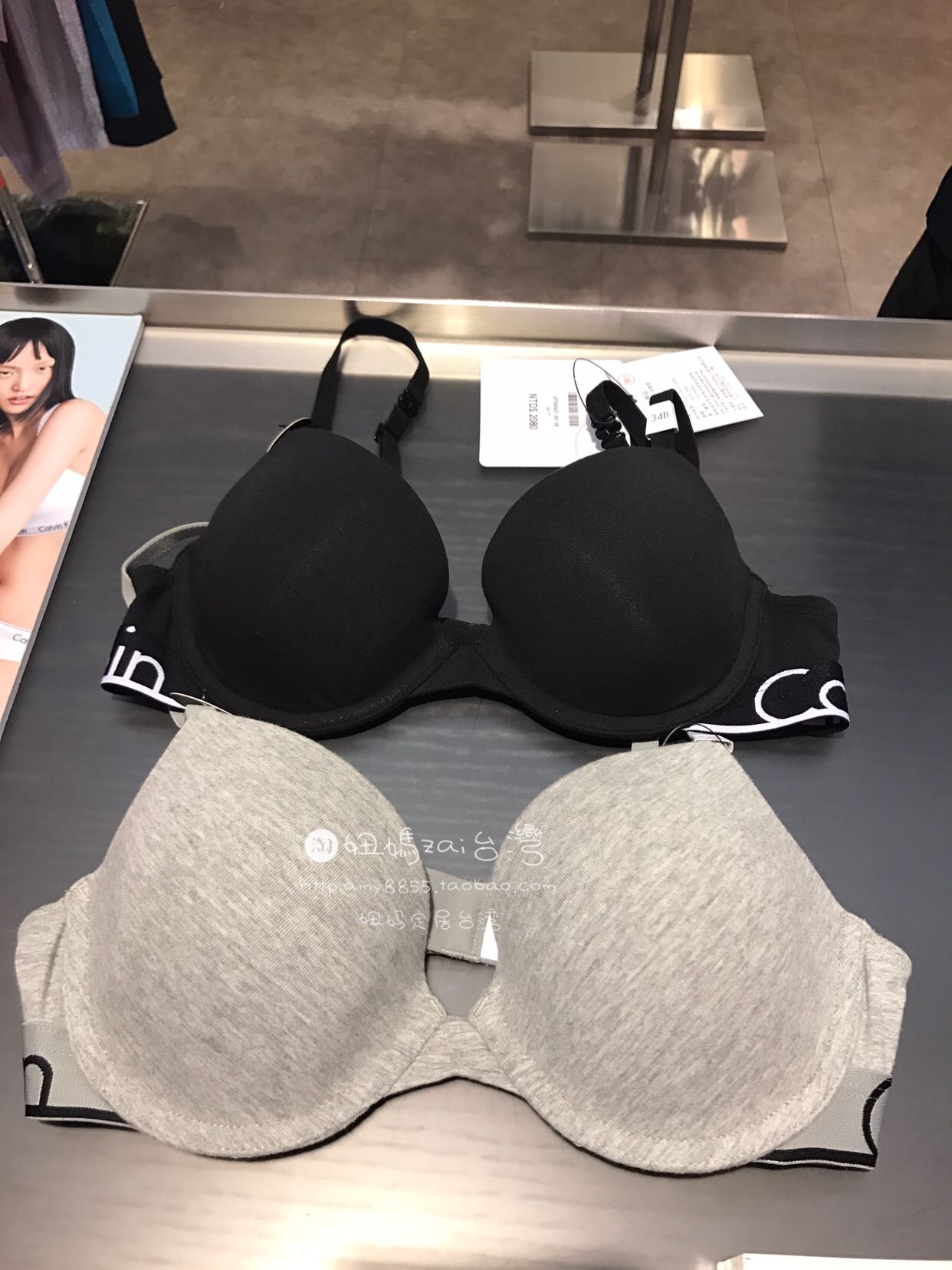 台湾专柜代购顺丰直发Calvin klein CK 女士文胸棉舒适聚拢内衣