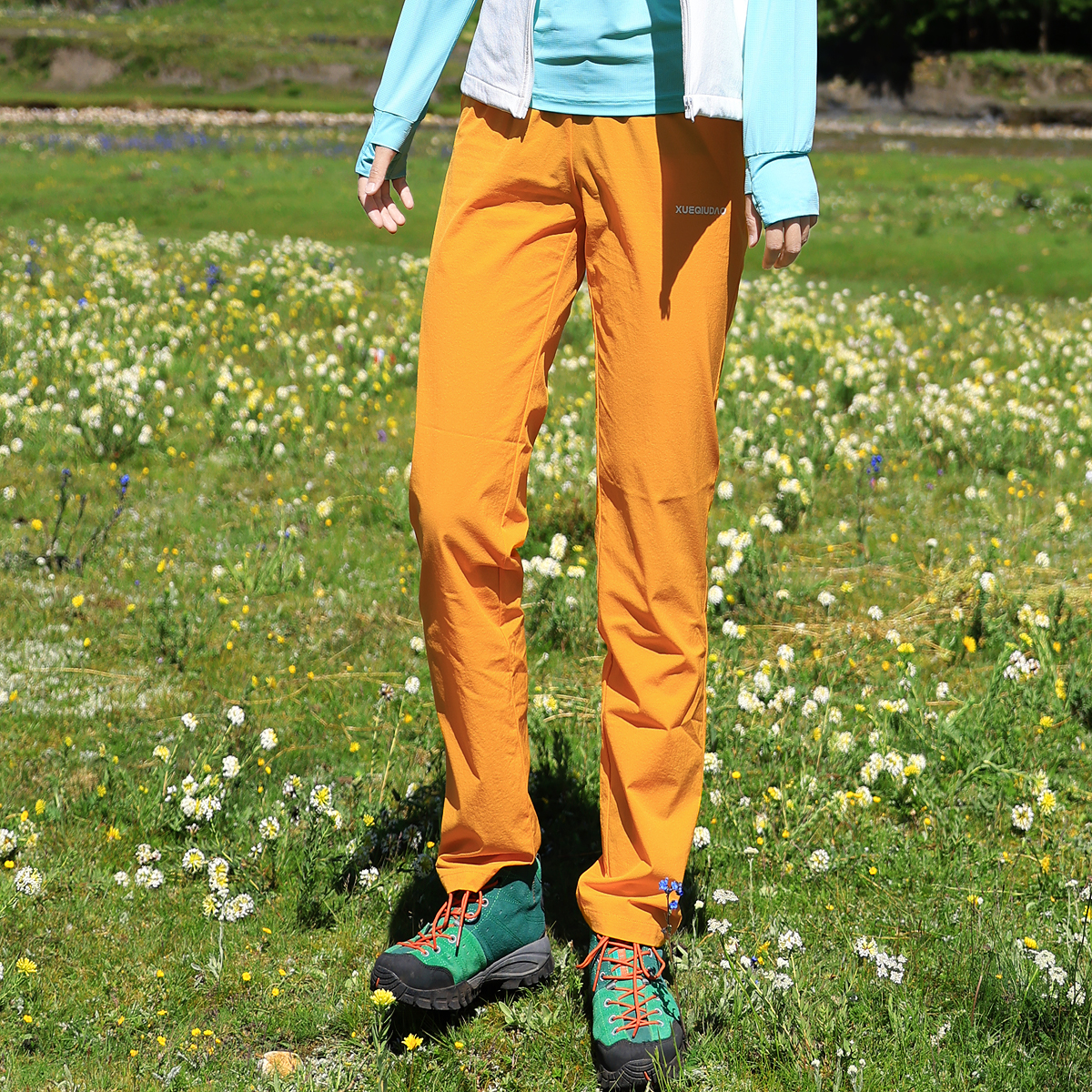 雪丘岛户外纯色速干长裤