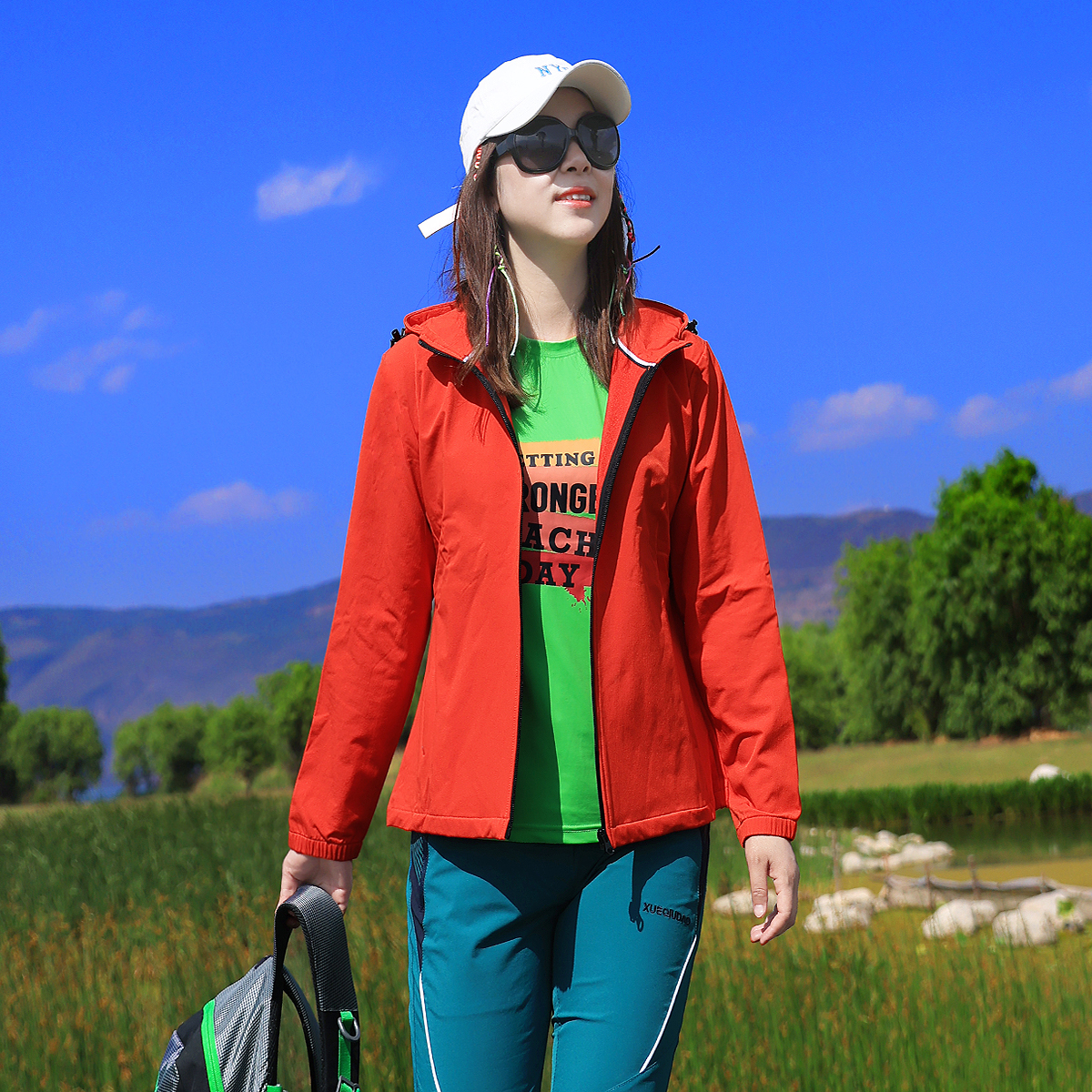 雪丘岛户外速干弹力单衣外套