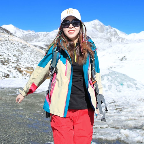 雪丘岛 Демисезонная ветрозащитная удерживающая тепло куртка, комплект, бархатный вкладыш, в корейском стиле, «три в одном», увеличенная толщина