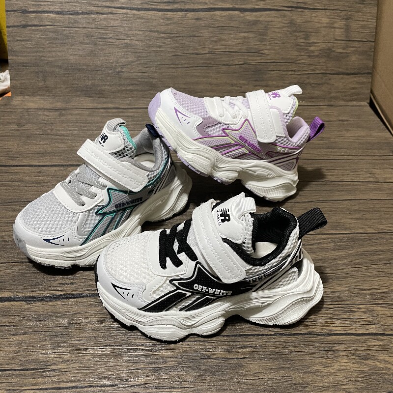 26夏款单网机能鞋男女童凉鞋镂空透气儿童休闲鞋中童软底运动鞋