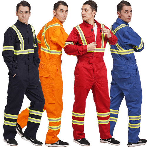 耐固连体工作服男反光条长袖春夏