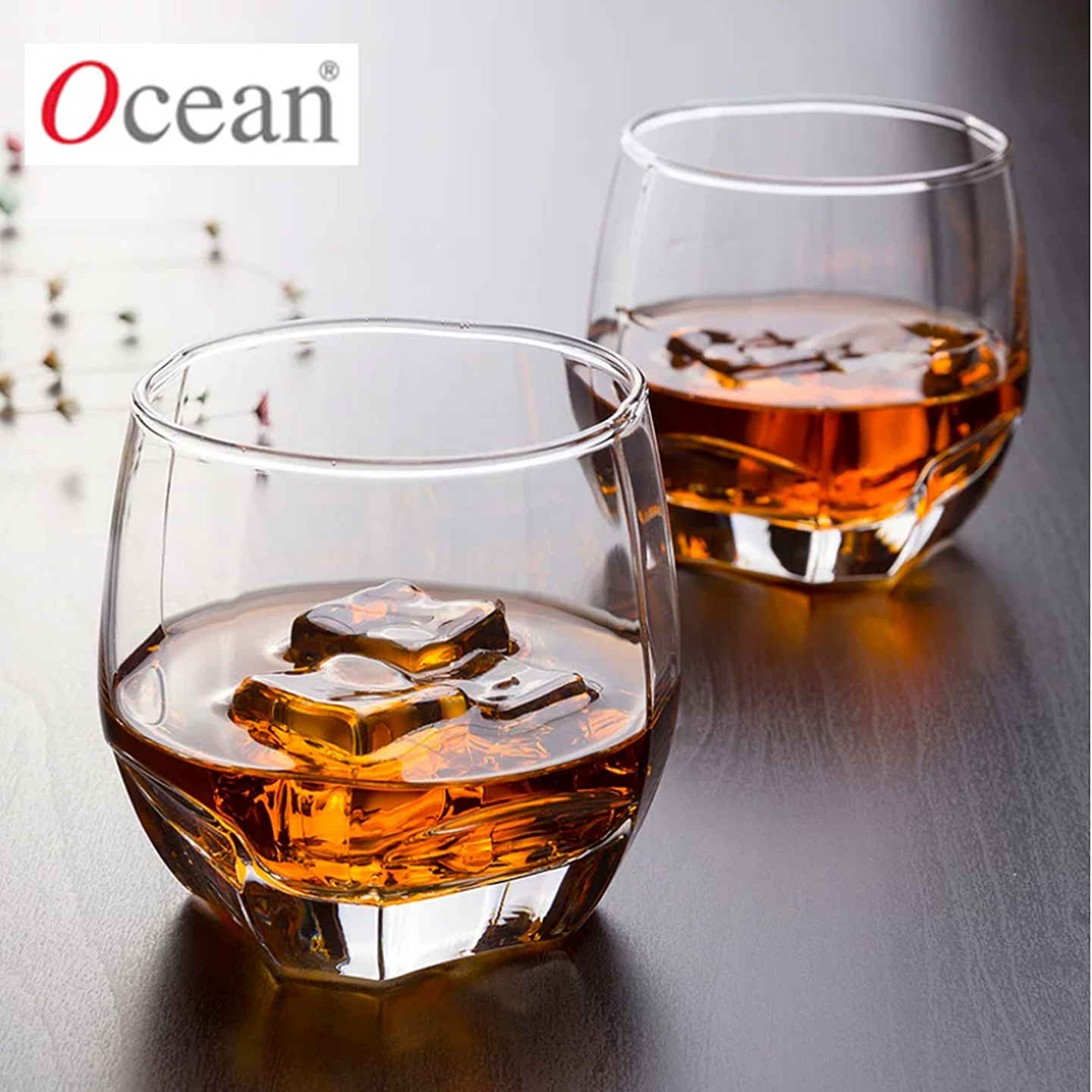 Ocean泰国进口无铅透明玻璃咯杯酒吧威士忌加冰烈酒杯餐厅果汁杯