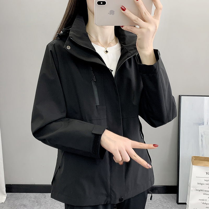 外套冲锋衣女款2025新款爆款春秋单层高级感小个子防水登山防风衣