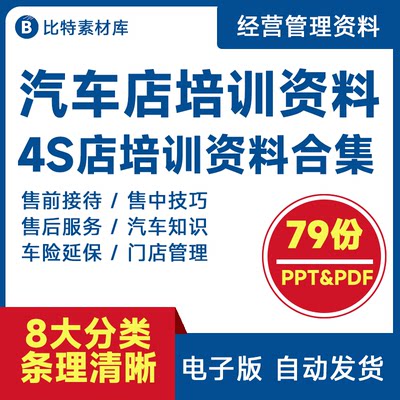 汽车门店员工销售技巧4s店售后服务流程前台顾问接待ppt学习资料