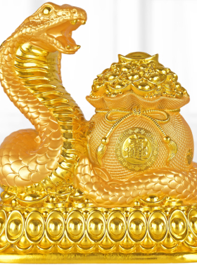 金蛇存钱罐储蓄罐中式客厅装饰品送长辈生日乔迁礼品生肖年吉祥物