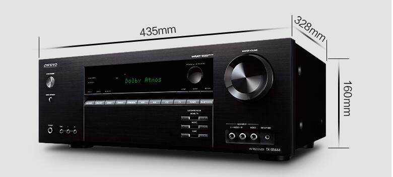 Onkyo/安桥 TX-SR444 7.1 全景声家庭影院功放 4K蓝牙 5.1.2