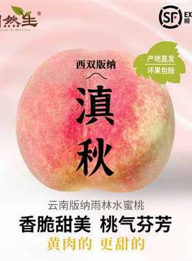 润然生云南高原滇秋红蜜桃脆甜