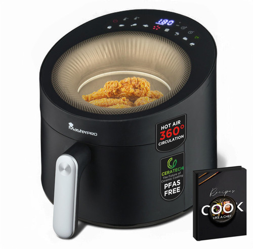 德国进口 MasterPRO 9合1空气炸锅5L带全景窗和360°循环1500Wz