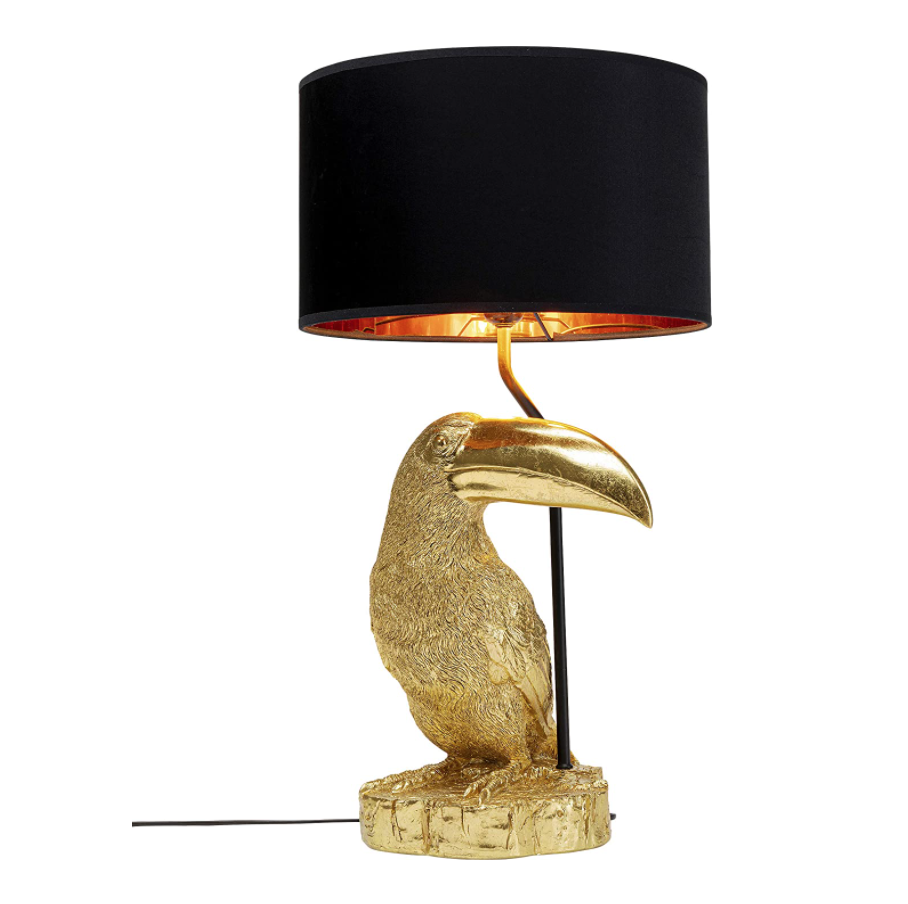 y erar 英式美式奢华轻奢风金色鹦鹉台灯