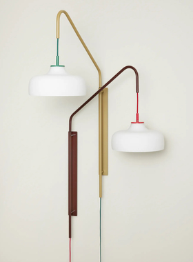 Hübsch 卡其色壁灯摇臂灯Current wall lamp