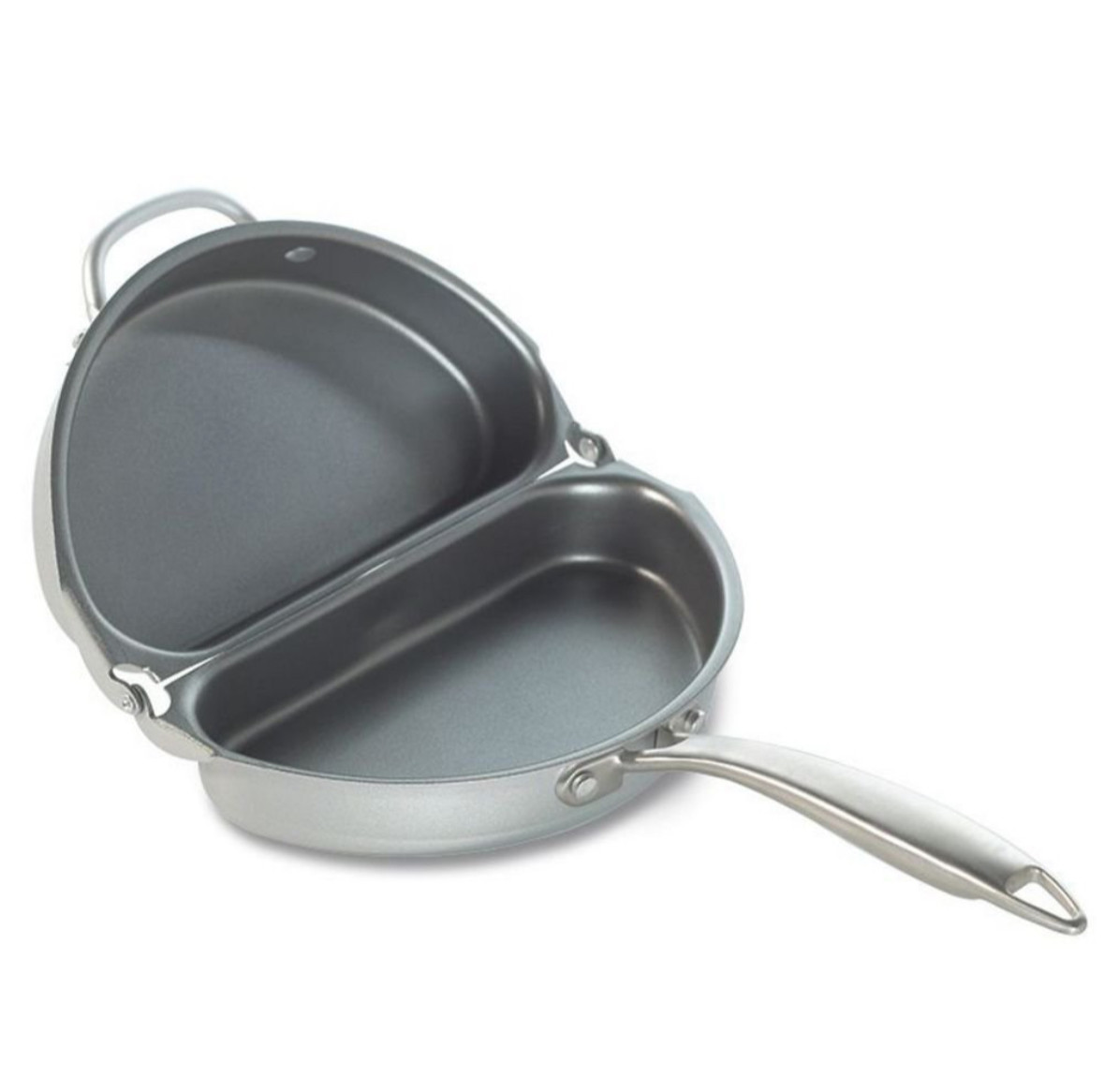 Nordic Ware 双面翻转煎蛋锅约24cm家用不粘涂层蛋饼蛋包饭早餐锅