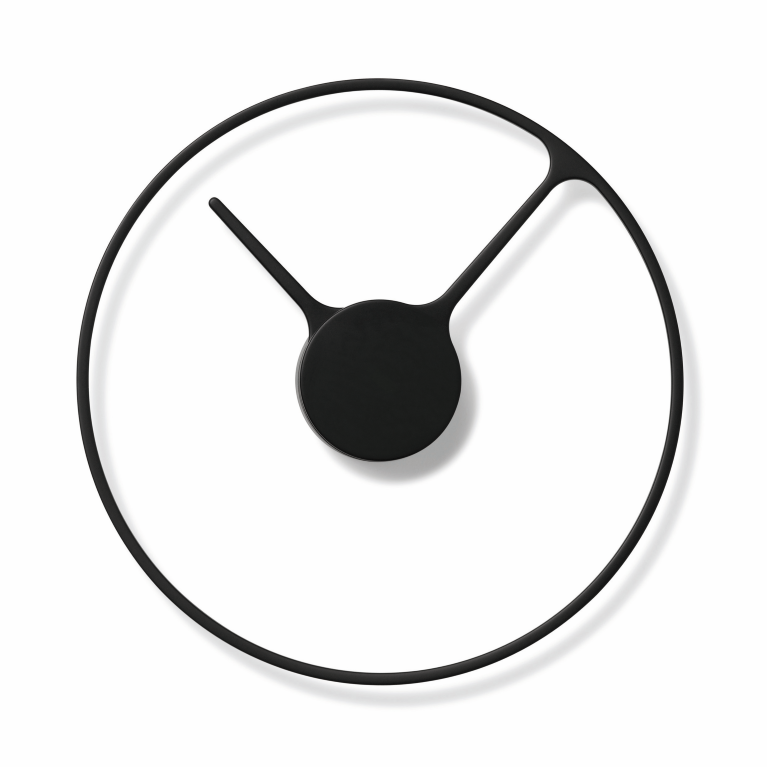 Y Stelton 丹麦极简设计黑色挂钟钟表 Stelton Time wall clock